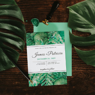 Tropical Wedding Save the Date Invitations