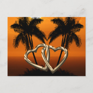 Tropical Wedding Save The Date Postcards