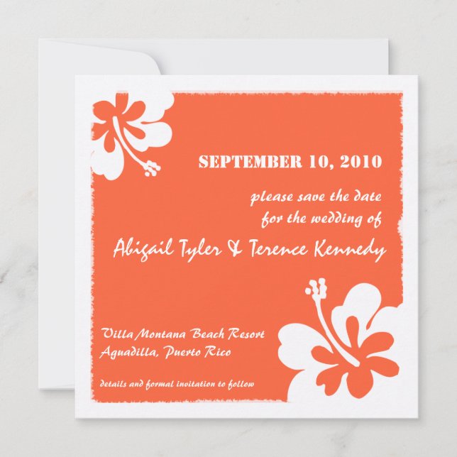 Tropical Wedding -Save the date Save The Date (Front)
