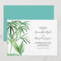 Tropical Wedding Shower Invitations for Couples