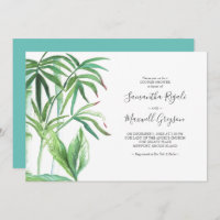 Tropical Wedding Shower Invitations for Couples