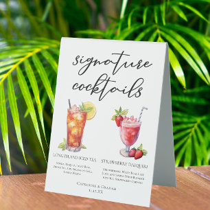 Tropical Wedding Signature Cocktails Menu
