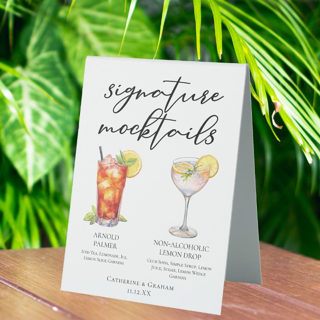 Tropical Wedding Signature Mocktails Menu (Creator Uploaded)