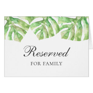 Tropical wedding. Summer exotic reserved sign