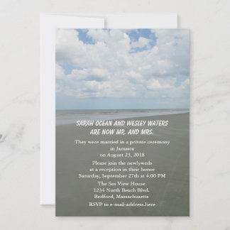 Tropical Wedding Themed Reception Only Invitations