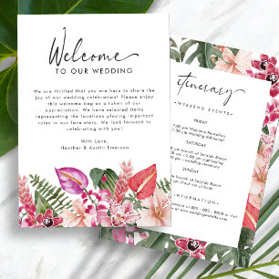 Tropical Wedding Welcome Letter