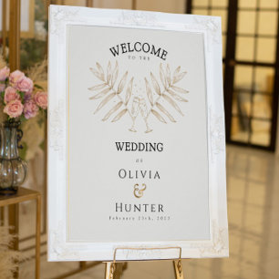 Tropical Wedding Welcome Poster