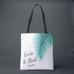 Tropical Wedding Welcome Tote Gift Bag, Palm Leaf<br><div class="desc">Fill this tropical tote bag with treats to welcome guests to your wedding!</div>