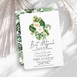 Tropical White Hibiscus Botanical Bat Mitzvah Invitation<br><div class="desc">Invite loved ones to a meaningful celebration with this tropical bat mitzvah invitation. Designed with a white star of David surrounded by white hibiscus and anthurium,  it offers a unique blend of faith and natural beauty. Perfect for a peaceful and joyful day surrounded by beauty and love.</div>