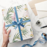 Tropical White Orchid Flowers Bridal Shower Wrapping Paper<br><div class="desc">Tropical White Orchid Flowers Bridal Shower</div>
