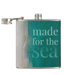 Tropical White Sandy Beach Hip Flask