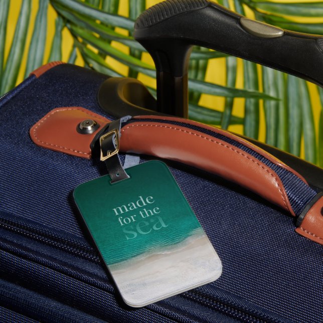 Tropical White Sandy Beach Summer Luggage Tag (Front Insitu 1)