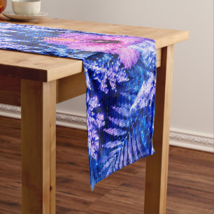 Tropical Winter Snowflakes Short Table Runner