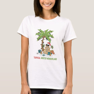 Tropical Winter Wonderland   Funny Christmas  T-Shirt