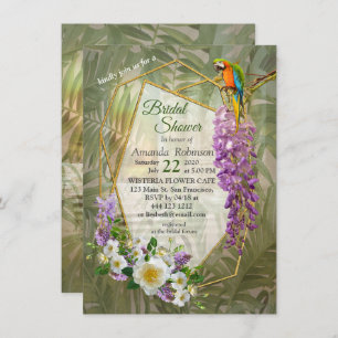 Tropical Wisteria Paradise at the Golden Palace Invitation