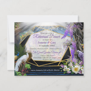 Tropical Wisteria Paradise at the Golden Palace Invitation