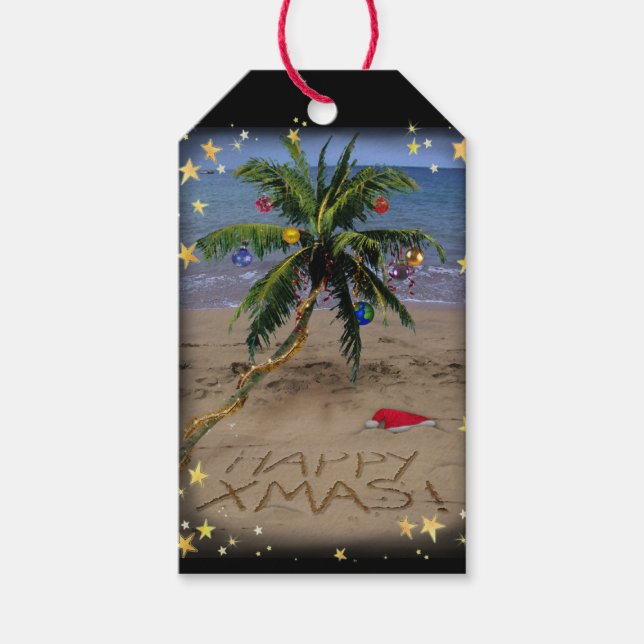 Tropical X-mas Gift Tags (Front)