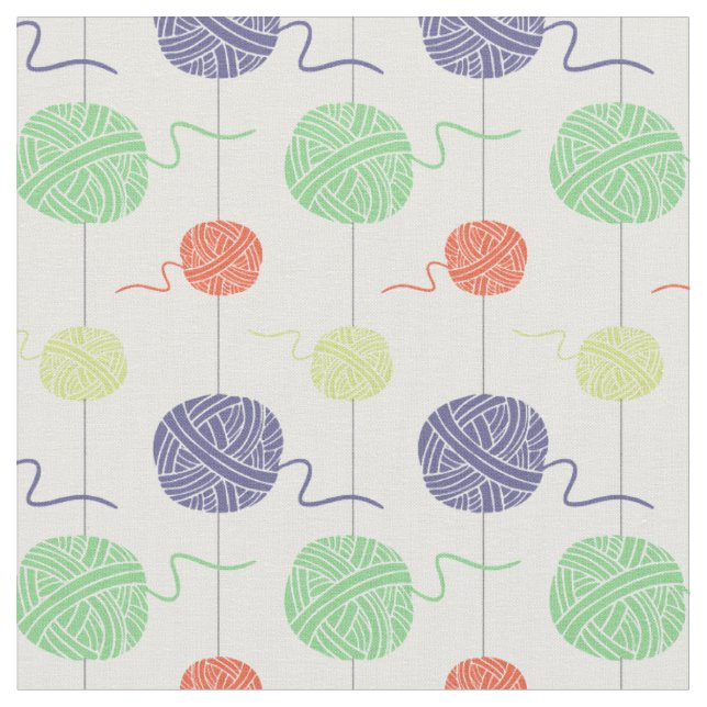 Tropical Yarn Ball String Pattern Fabric (Close Up)