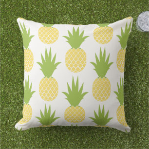 Tropical Yellow and Green Pineapple Pattern Cushion