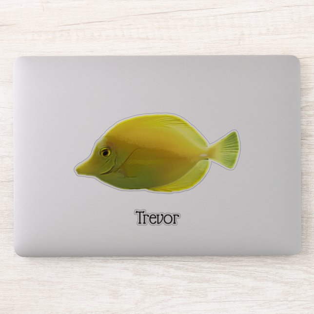Tropical Yellow Fish with Name (Computer)