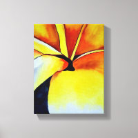 Tropical Yellow Frangipani flower original art
