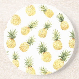 Tropical Yellow Pineapples Coaster