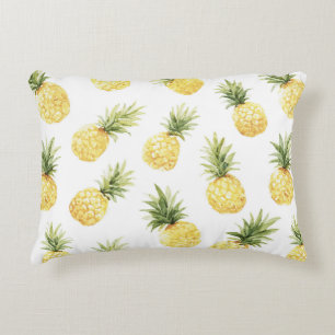 Tropical Yellow Pineapples Decorative Cushion