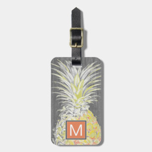Tropical Yellow Pinneapple Luggage Tag