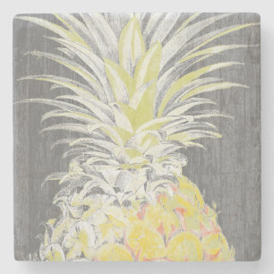Tropical Yellow Pinneapple Stone Coaster