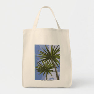 Tropical Yucca Palm Leaves Painting Effect Photo Tote Bag