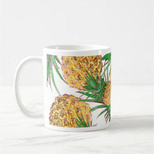 Tropical Yummy Pineapple Pattern Coffee Mug