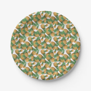 Tropical Yummy Pineapple Pattern Paper Plate
