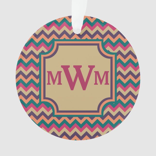 Tropical Zigzag Acrylic Ornament (Front)
