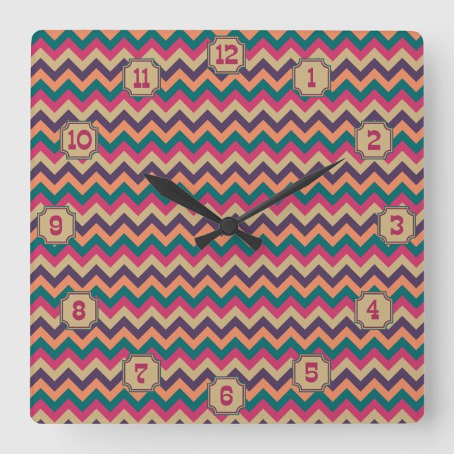 Tropical Zigzag Clock (Front)