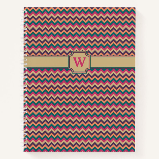 Tropical Zigzag Spiral Notebook (Front)