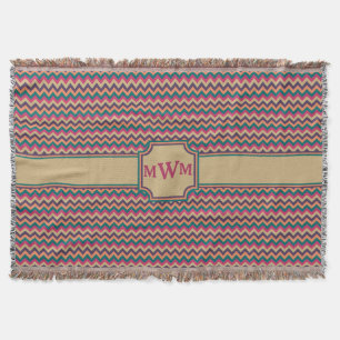 Tropical Zigzag Throw Blanket