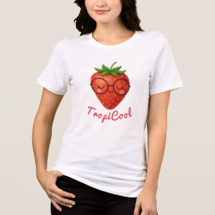 TropiCool Strawberry – Cute Summer T-Shirt Tri-Blend Shirt