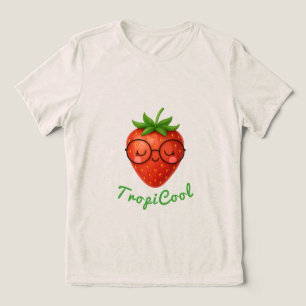 TropiCool Strawberry – Cute Summer Tri-Blend Shirt