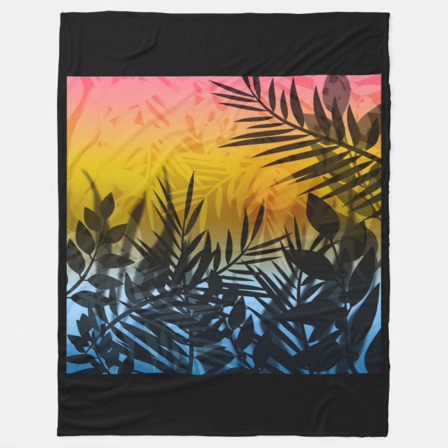tropics, summer fleece blanket (Front)