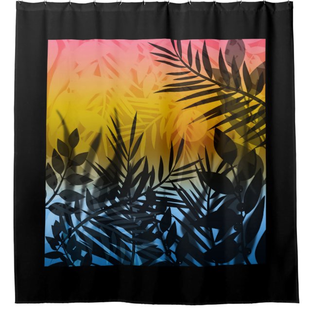 tropics, summer shower curtain (Front)