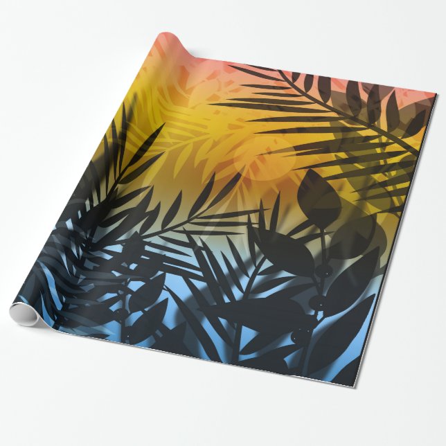 tropics, summer wrapping paper (Unrolled)