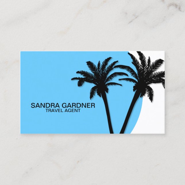 Tropics Travel Agent Template Business Card (Front)