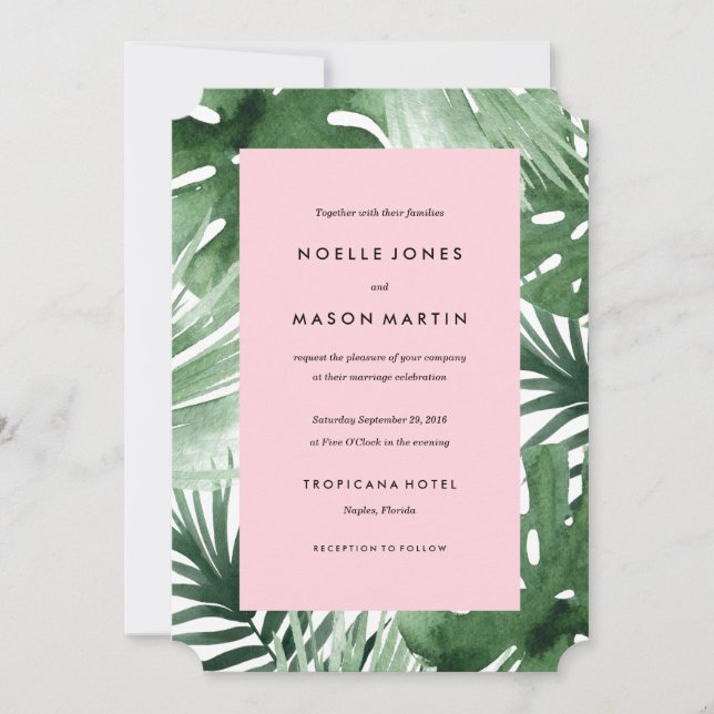 Tropics Wedding Invitation (Front)