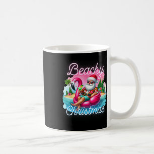 Tropisanta Tees Beachy Christmas Santa Beach Funny Coffee Mug