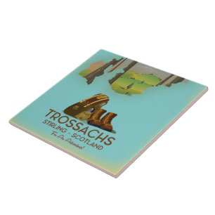 Trossachs Stirling Scotland hiking poster Tile