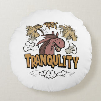 Trot into Tranquillity Show draughts Round Cushion