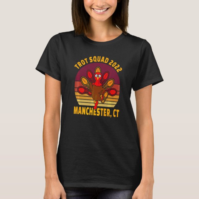 Trot Squad 2022 Manchester Ct Thanksgiving Runner  T-Shirt (Front)