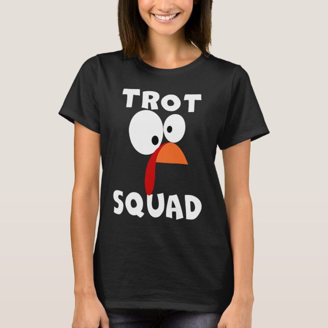 Trot Squad Turkey Face Pilgrim Costume T-Shirt (Front)