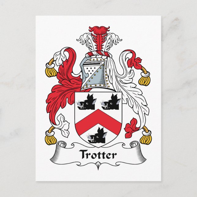 Trotter Family Crest Postcard (Front)