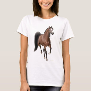 Trotting Arabian Horse Babydoll Shirt